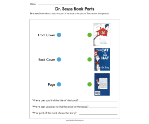 Dr. Seuss Book Parts Worksheet