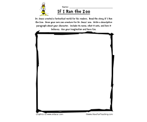 Dr. Seuss Creative Writing Worksheet