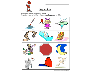 Dr. Seuss OP Word Family Worksheet