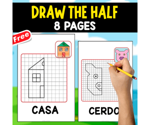 DRAW THE HALF | 8 FREE PAGES | ART