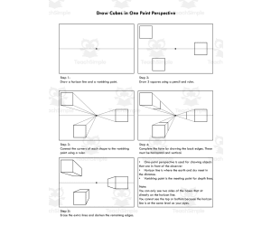 Drawing Cubes Using One Point Perspective