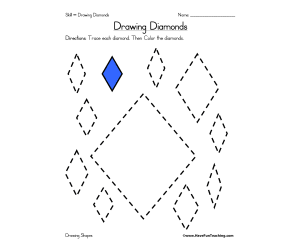 Drawing Diamonds Worksheet