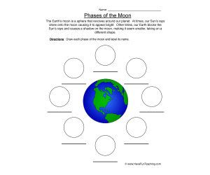 Drawing Moon Phases Worksheet