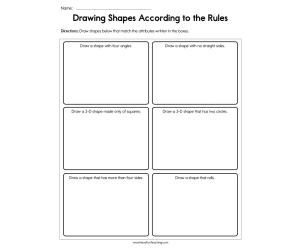 Drawing Shapes According to the Rules Worksheet