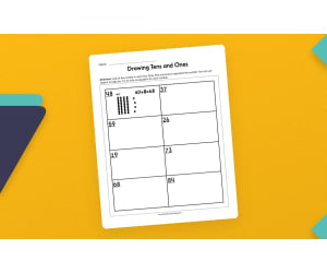 Drawing Tens and Ones Worksheet