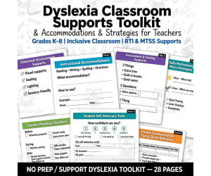 Dyslexia Classroom Supports Toolkit | Accommodations & Strategies