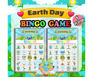 Earth Day Bingo Game Fun Engaging Activitiy for Kindergarten to 4th gr