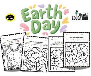 Earth Day Color By Code Number – Spring Numbers Activity
