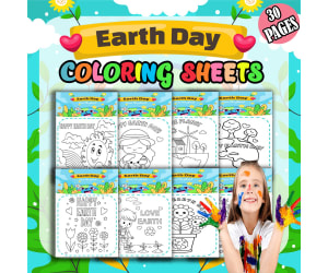 Earth Day Coloring Pages activities for Preschool and Kindergarten - 1