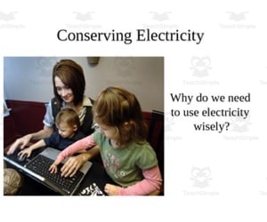 Earth Day: Conserving Electricity Lesson and Saving Electricity Groupwork Poster Presentation Activity