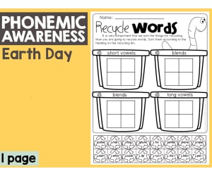 Earth Day Phonemic Awareness