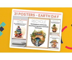Earth Day Posters For Earth Day Bulletin Board and Writing Prompts
