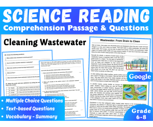 Earth Science Reading Passage: Cleaning Wasterwater (Docs)