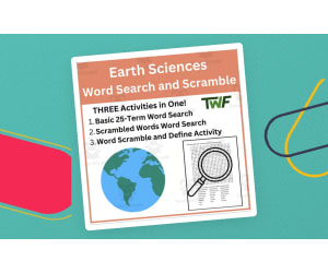 Earth Science Word Search and Scramble Activity