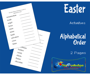 Easter Activities: Alphabetical Order