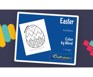 Easter Activities: Color by Word