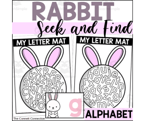 Easter Alphabet Seek and Find Mats with Rabbits