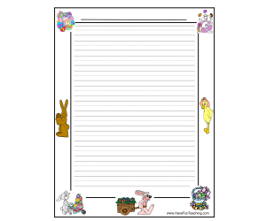 Easter Animals Writing Paper