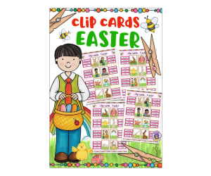 Easter Clip Cards for spelling and vocabulary