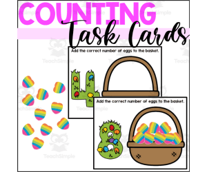 Easter Counting to 10 Fine Motor Task Cards