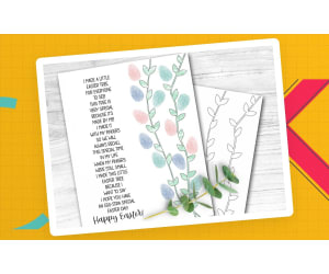 EASTER EGG CRAFT, EASTER TREE TEMPLATE, DIY HANDPRINT CRAFTS FOR KIDS