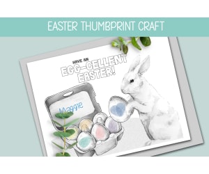 EASTER EGG CRAFT, FINGERPRINT ART COLORING ACTIVITY PRESCHOOL