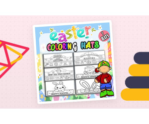 Easter Eggs Craft Crown Template | Preschool Kindergarten Easter Color