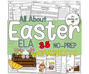 Easter ELA Worksheets (4th|5th|6th)