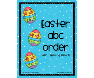 Easter Hard Alphabetical Order Activity