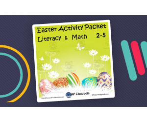 Easter Literacy and Math Activity Packet for 2-5