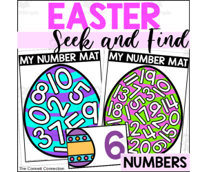 Easter Number Seek and Find Mats with Easter Eggs