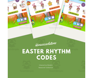 Easter Rhythm Codes | Interactive Seasonal Warm Up Exercises