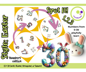 Easter-Themed Spot It Game! – Fun Number Learning for Elementary & ESL