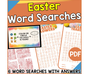 Easter Word Searches (PDF)