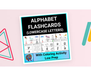 Easy DIY Lowercase Alphabet Flashcards + Color the Letters Activity