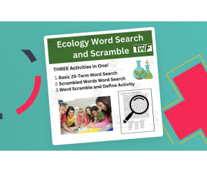 Ecology and Ecosystems Word Search and Scramble Activity