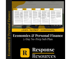 Economics and Personal Finance Emergency Sub Plans - 5 Days No Prep