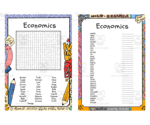 Economics word search & scramble