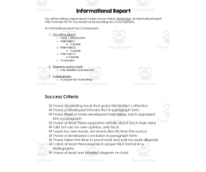 Ecosystems Informational Report