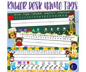 Editable Kindergarten Desk Name Tags