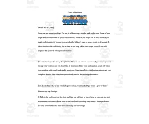 Editable Letter to Graduates