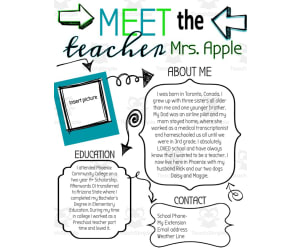 Editable Meet the Teacher Back to School Packet