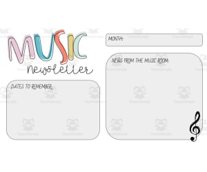 Editable Music Newsletter