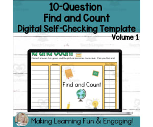 Editable Self-Checking Find and Count Template Digital Activity Vol.1