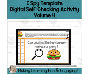 Editable - Self-Checking I Spy Template - Digital Activity Vol. 4