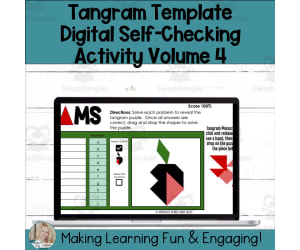 Editable Self-Checking Tangram Template - Digital Activity Vol. 4