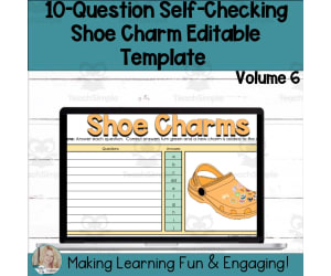 Editable Self-Checking Template - Digital Resource Vol. 6