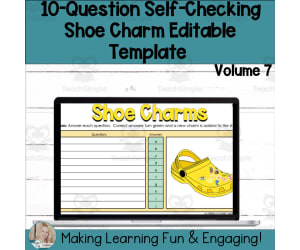 Editable Self-Checking Template - Digital Resource Vol. 7