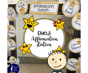 EDITABLE Star Emoji Cool Kid Affirmation Station