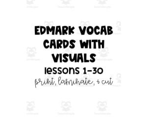 Edmark Vocabulary Cards w/ Visuals | Lessons 1-30
